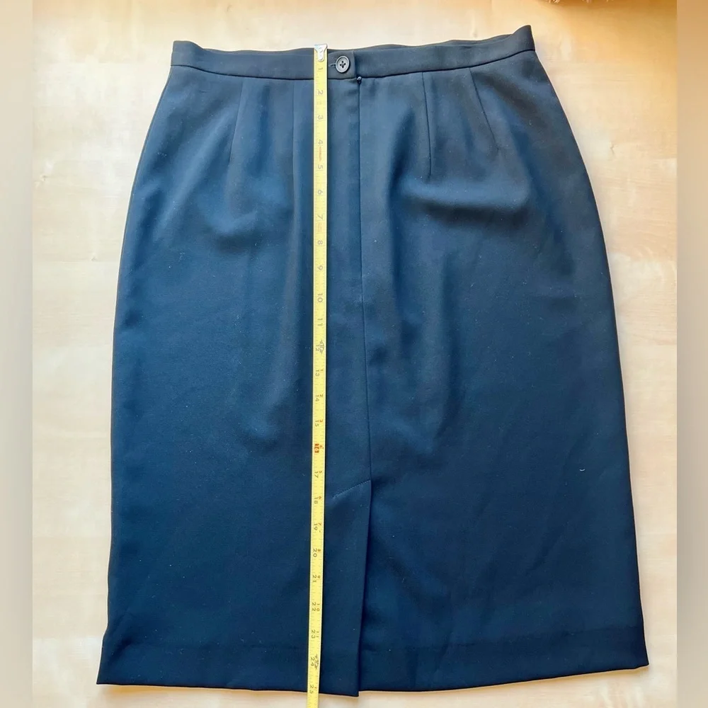 Laura Ashley Vintage Classic Black Pencil Skirt size 8